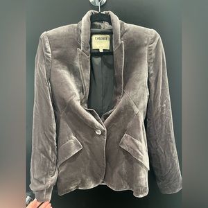 L’Agence Grey Velvet Blazer